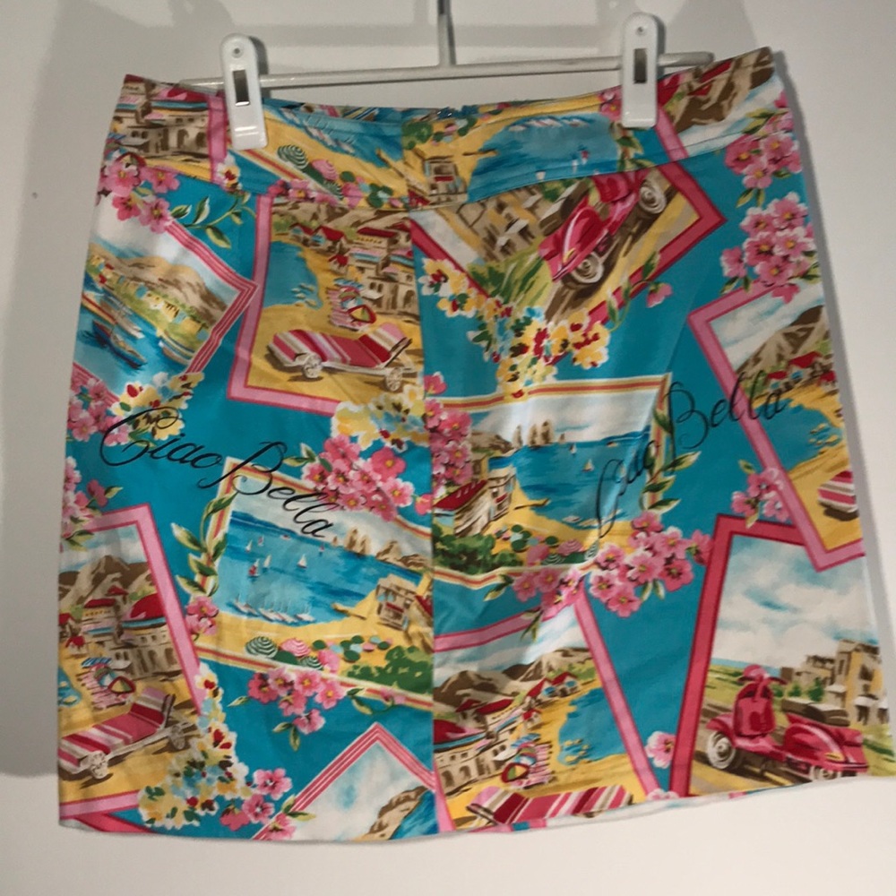 Ciao Bella Woman's Size 14 Bright Multi-colored Skirt.